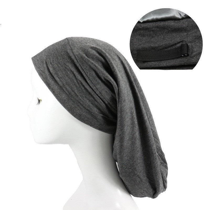 Women's Satin Satin Lined Adjustable Long Nightcap