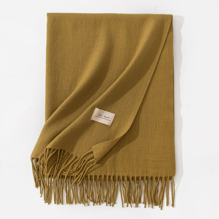 Pure Color Artificial Cashmere Scarf Women's Winter High-grade Shawl