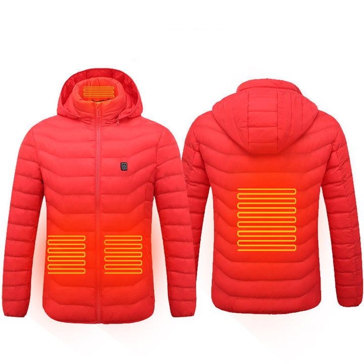 New Heated Jacket Coat USB Electric Jacket Cotton Coat Heater Thermal Clothing Heating Vest Men's  and women's Clothes Winter