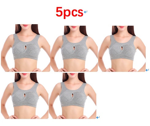 Cotton Anti-expansion Anti-Sag Gathering Adjustment Sports Bra