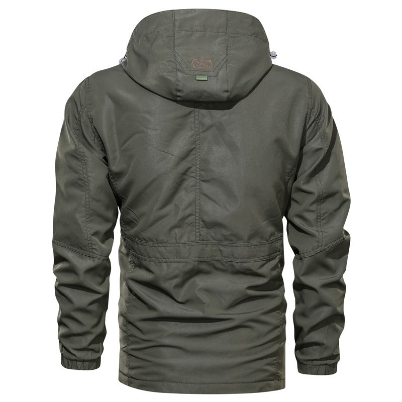 jacket   mid-length casual outdoor hooded plus size jacket ( Unsex )