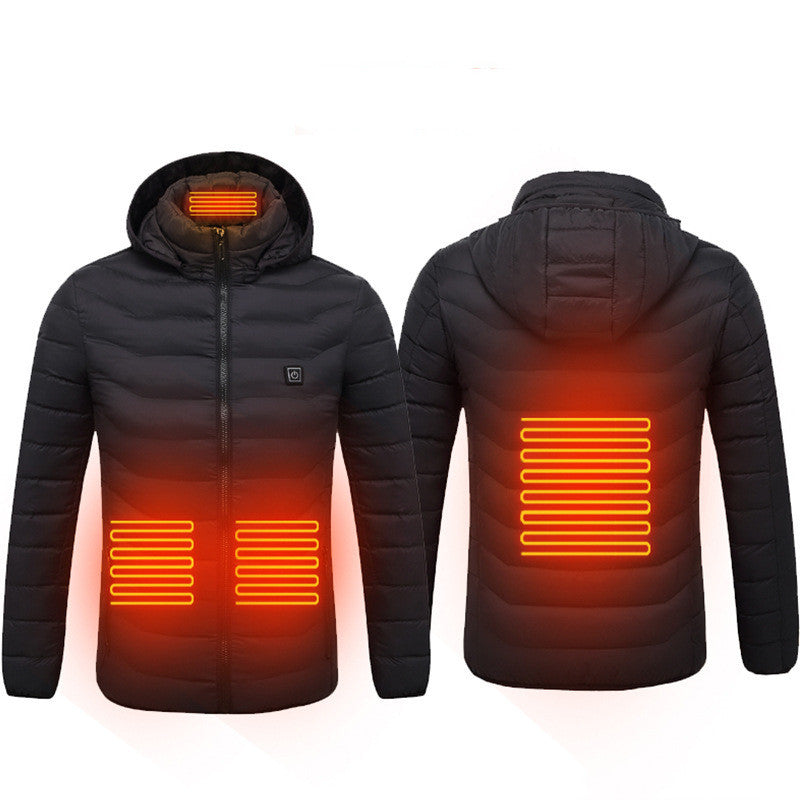 New Heated Jacket Coat USB Electric Jacket Cotton Coat Heater Thermal Clothing Heating Vest Men's  and women's Clothes Winter