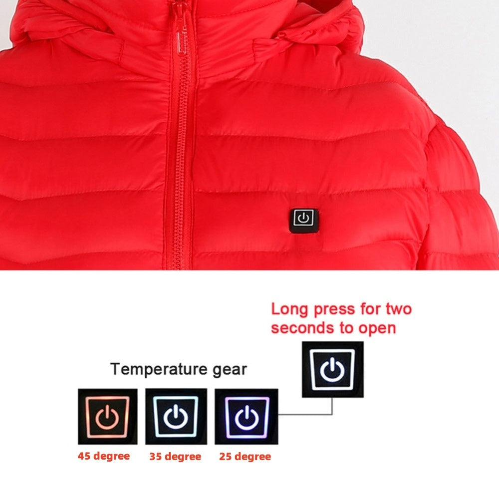 New Heated Jacket Coat USB Electric Jacket Cotton Coat Heater Thermal Clothing Heating Vest Men's  and women's Clothes Winter