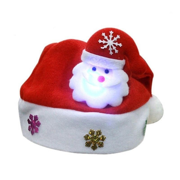 Christmas Decorations Non-woven Cartoon Applique Luminous Hat