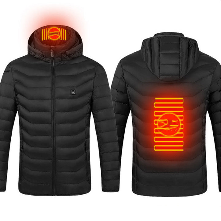 New Heated Jacket Coat USB Electric Jacket Cotton Coat Heater Thermal Clothing Heating Vest Men's  and women's Clothes Winter