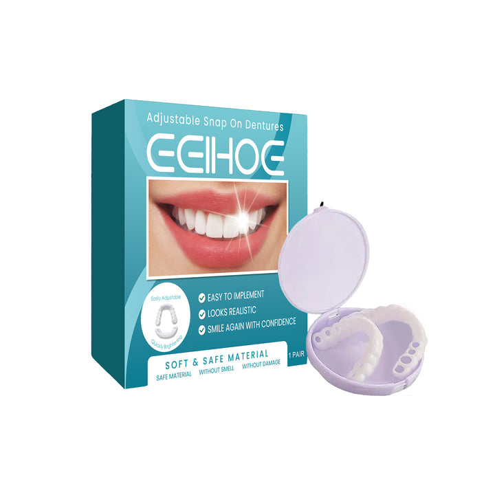 Temporary Teeth Perfect Cover,Adjustable Snap On,Moldable False Teeth For Beautiful Smile,Nature And Comfortable