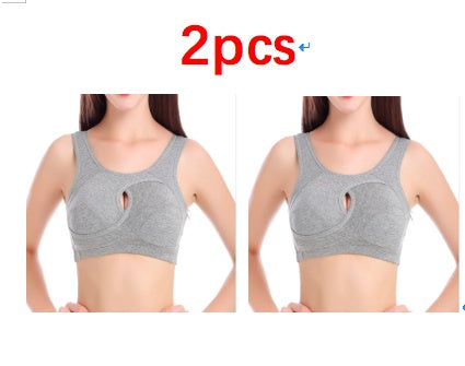 Cotton Anti-expansion Anti-Sag Gathering Adjustment Sports Bra