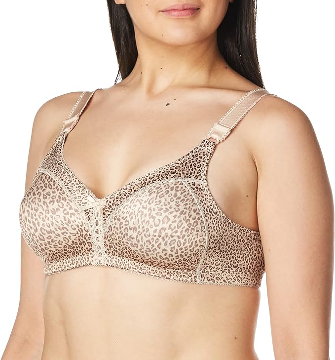 Bali women's Double Support Wireless Bra, Comfortsoft Full-coverage Bra, 36D -  Sexy Animal Print