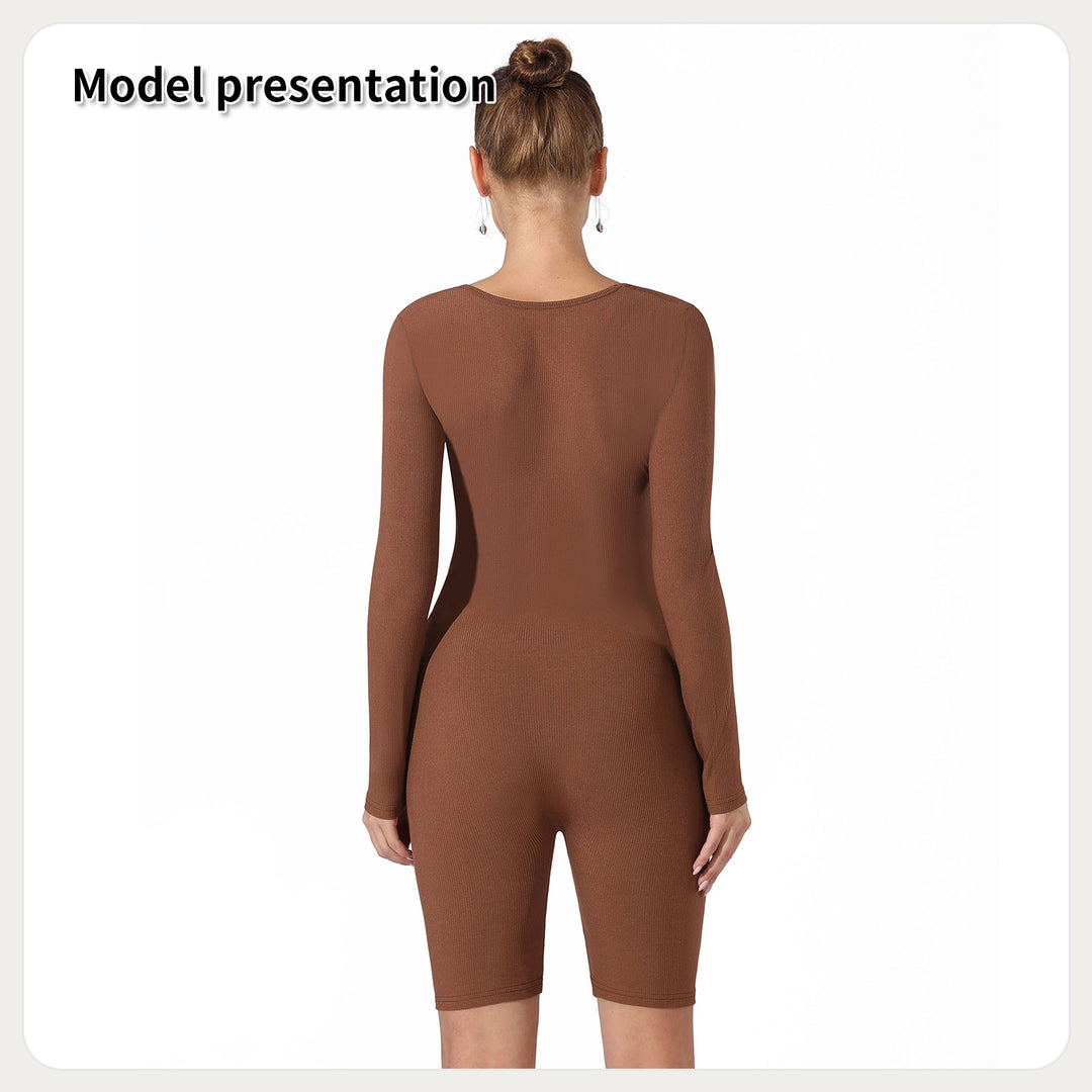 Body simple de couleur unie à la mode pour femmes