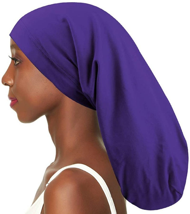 Women's Satin Satin Lined Adjustable Long Nightcap