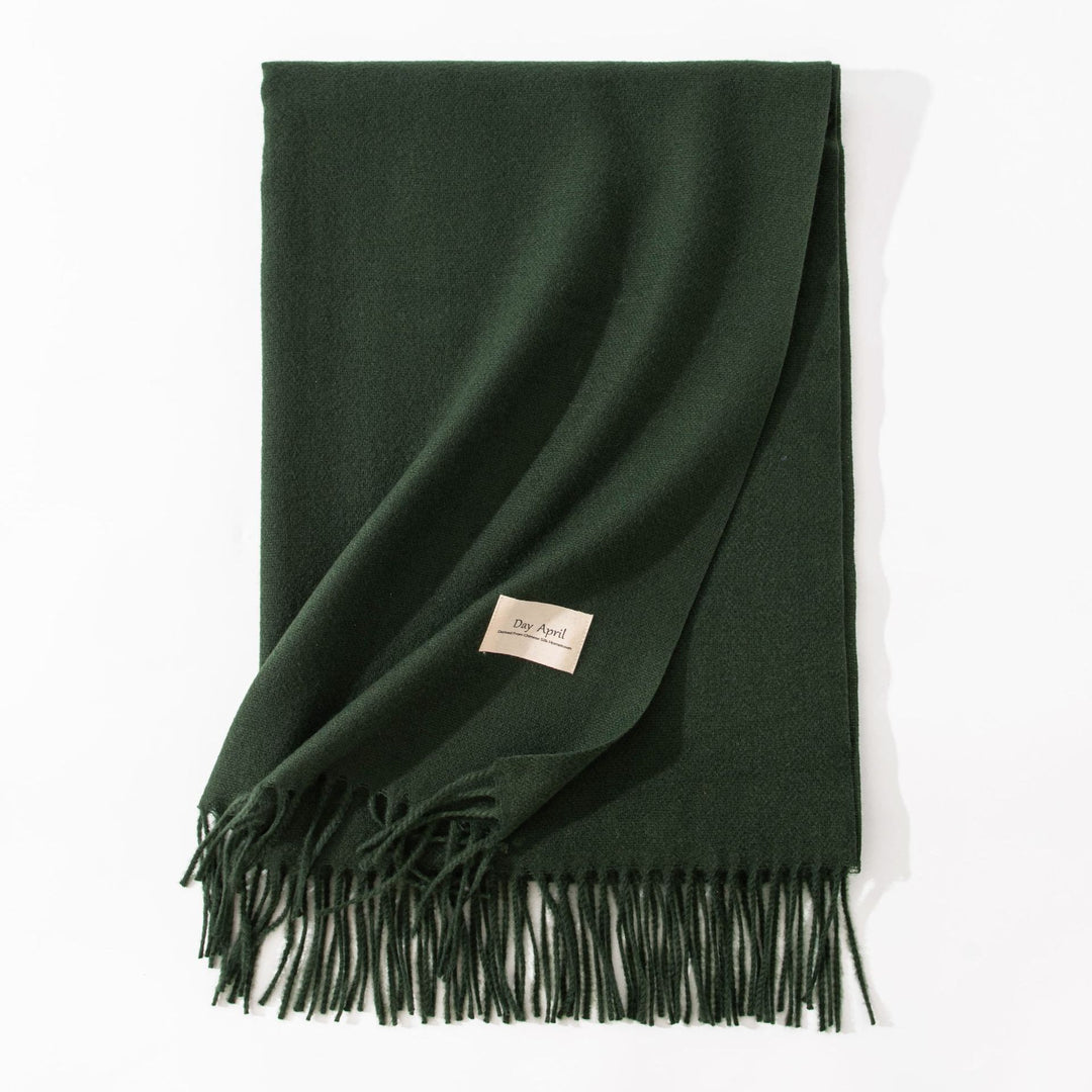 Pure Color Artificial Cashmere Scarf Women's Winter High-grade Shawl