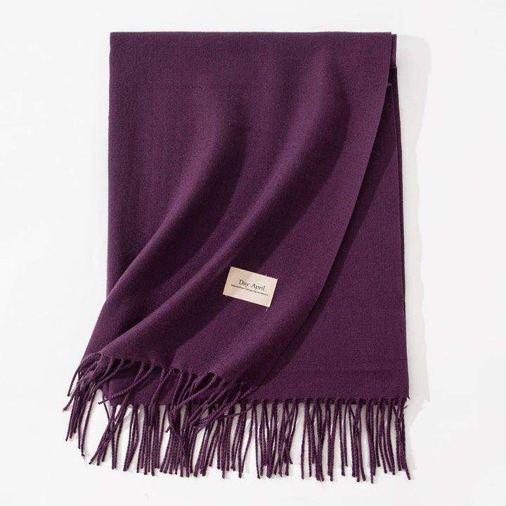 Pure Color Artificial Cashmere Scarf Women's Winter High-grade Shawl