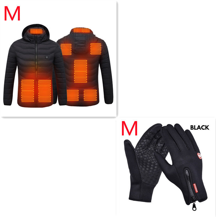 New Heated Jacket Coat USB Electric Jacket Cotton Coat Heater Thermal Clothing Heating Vest Men's  and women's Clothes Winter