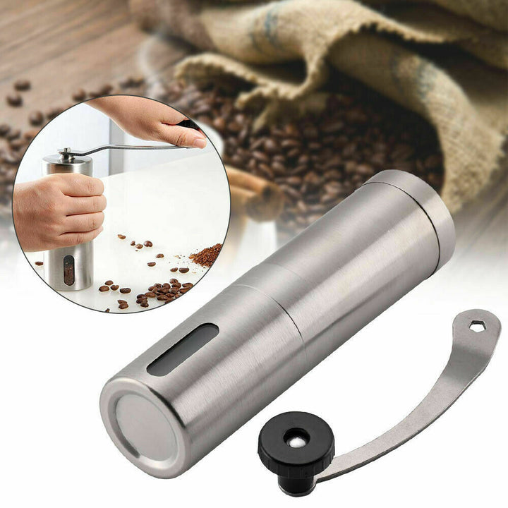 Hand Crank Pepper Conical Burr Grinder Coffee Beans Mill Muller Stainless Steel