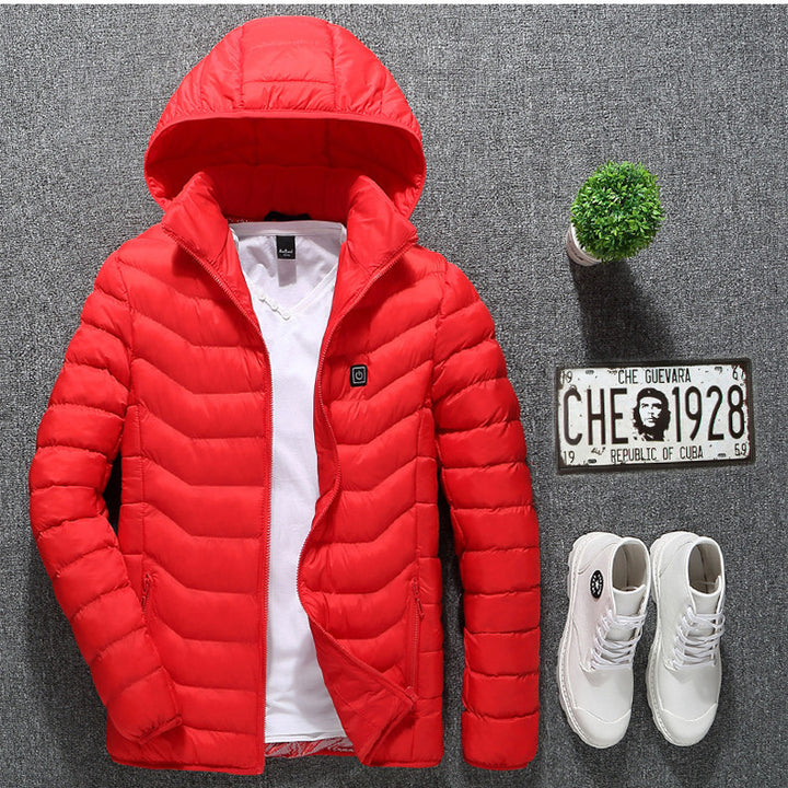 New Heated Jacket Coat USB Electric Jacket Cotton Coat Heater Thermal Clothing Heating Vest Men's  and women's Clothes Winter